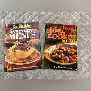 Southern Living Everyday Menus and Taste of Home Slow Cooker Recipes Book Set